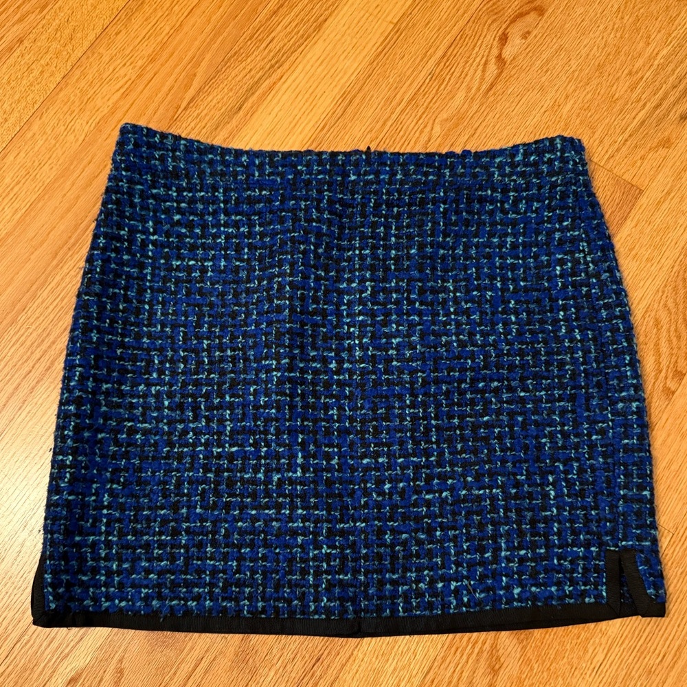 Blue plaid J. Crew Skirt